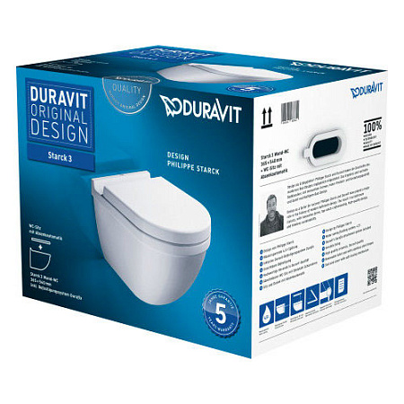 Унитаз подвесной Duravit Starck 3 42250900A1 микролифт