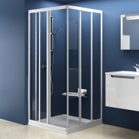 Душевой уголок Ravak Supernova ASRV3-75 15V30102Z1+ ASRV3-80 15V40102Z1 Transparent, белый