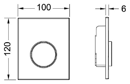 Кнопка смыва Tece Loop Urinal 9242600 белая