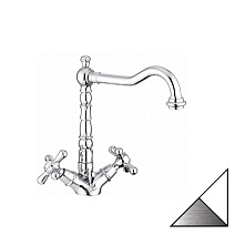 Смеситель Emmevi Deco Old 12613BC для раковины, белый/хром Смеситель Emmevi Deco Old 12613BC для раковины, белый/хром