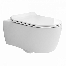 Унитаз подвесной SSWW CT2039V с тонкой крышкой, белый глянцевый