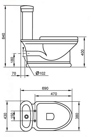 Крышка-сиденье Cezares Primo CZR-T-166M-S-Br