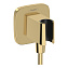 Шланговое подключение Hansgrohe Fixfit Porter Q 26887990 с держателем душа, полированное золото