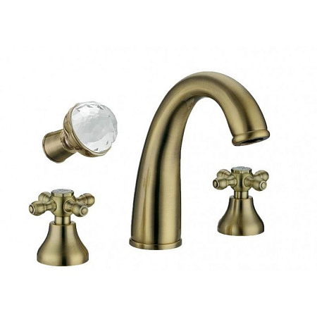 Смеситель Boheme Medici Presente 317-SW для раковины, бронза/Swarovski