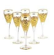 Набор рюмок Migliore New Drink 30475 хрусталь, декор золото 