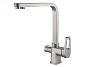 Смеситель Zorg Sanitary ZR 334 YF-NICKEL для кухонной мойки/для фильтра, никель