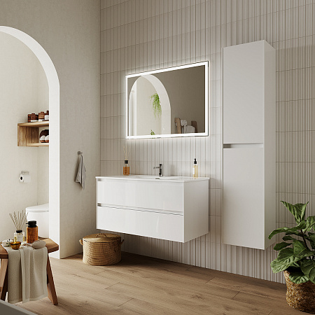 Тумба под раковину Sancos Cento 100 CN100W белый глянцевый