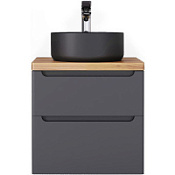Тумба под раковину Jorno Wood Wood.01.60/P/GR 60 подвесная, серый