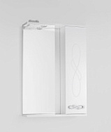 Шкаф-зеркало Style Line Венеция 55x83 с подсветкой, белый глянцевый