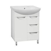 Тумба под раковину Style Line Жасмин 65 3 ящика, белый