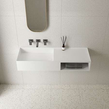 Раковина Vincea VWB-6S112MW 120x40x20 белый матовый