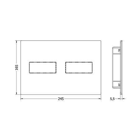 Кнопка смыва ArtCeram Inox 710.000.BS сталь матовая 