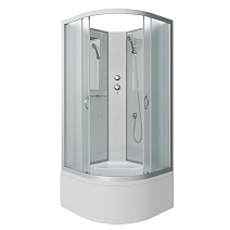 Душевая кабина Niagara Classic NG-2309-14BK 100x100x200 стекло матовое/профиль серебро
