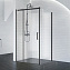 Душевой уголок BelBagno Acqua ACQUA-AH-1-140/90-C-NERO 140х90 прозрачное стекло - фото 1