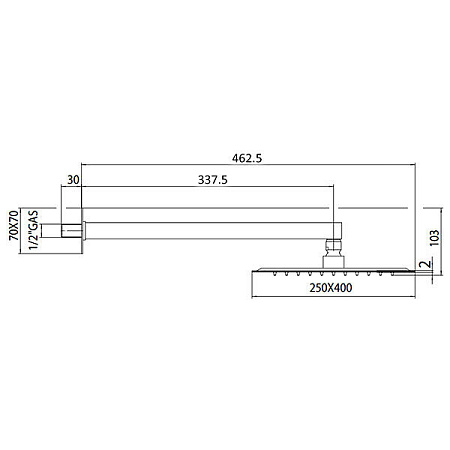 Верхний душ Bossini Twiggy H69587H.030 хром