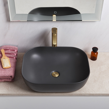 Раковина накладная BelBagno BB1302-H311 50x40x14 серый матовый