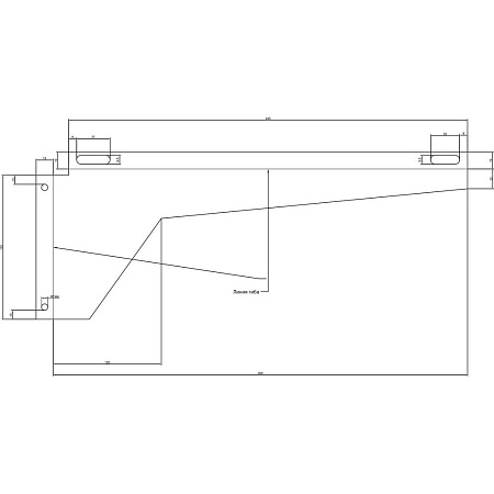 Кронштейн к раковине Jorno Wood Bra.05.461/L/W 4627173210089 левый