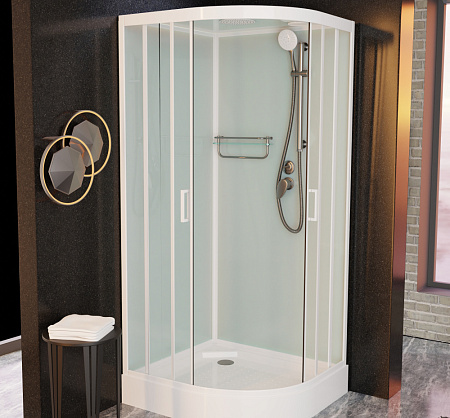 Душевая кабина Frank F409М White 90x90x220 белый