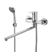 Смеситель для ванны с длинным изливом Milardo Helic HELSB02M10 хром