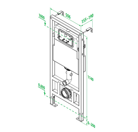 Инсталляция IDDIS Neofix NEO0000i32 для подвесного унитаза