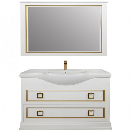 Тумба с раковиной Tessoro Foster TS-F90120-C-W-G 120 белый с патиной золото