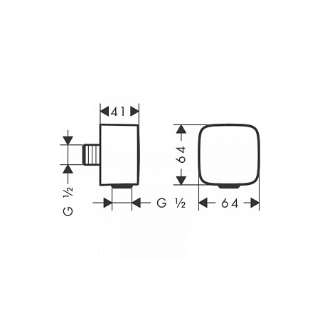 Шланговое подключение Hansgrohe Fixfit 26457140 шлифованная бронза