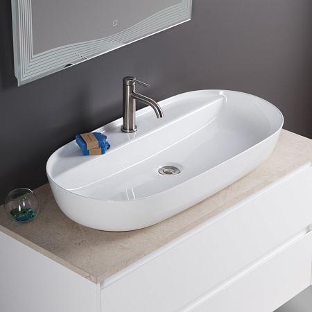 Раковина накладная BelBagno BB1347 41x81x13.5 белый