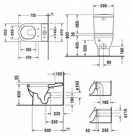 Крышка-сиденье Duravit Starck 3 0063390000 микролифт