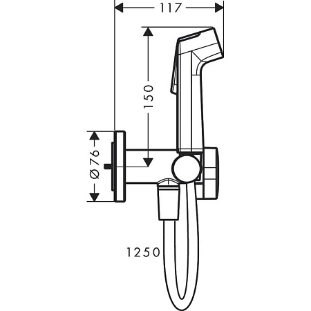 Гигиенический душ со смесителем Hansgrohe Bidette S 29232000 хром