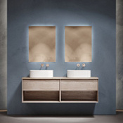 Мебель для ванной со столешницей Sancos Marmi 1.0 160 MR1.080EG+TT160A2 дуб галифакс натурал/Kreman