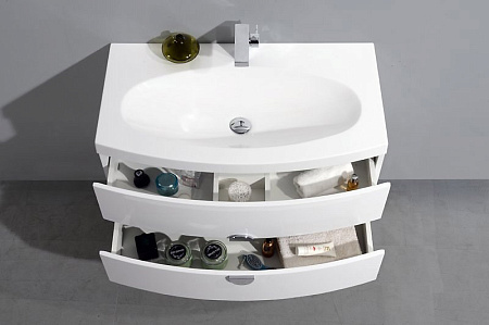 Тумба с раковиной BelBagno Senso  62 bianco lucido