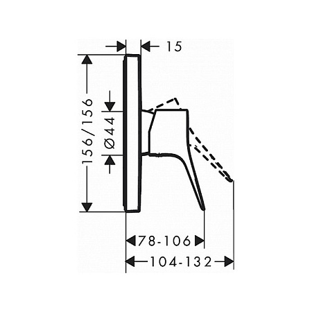 Смеситель Hansgrohe Vivenis 75615700 для душа, белый матовый