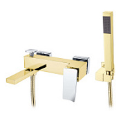 Смеситель Boheme Q 143-GCR.2 для ванны с душем, золото/хром