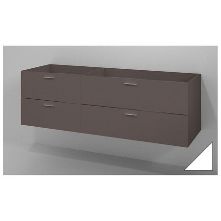 Тумба с раковиной Puris Milano 150 L белая, 4 ящика