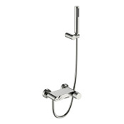 Смеситель Boheme Stick 123-NB для ванны, ручка Diamond, никель брашированный