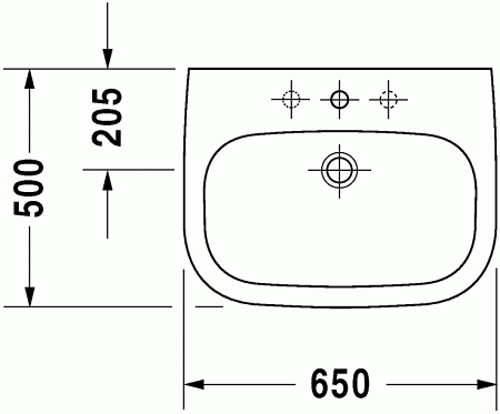 Раковина Duravit D-Code 23106500002  65 
