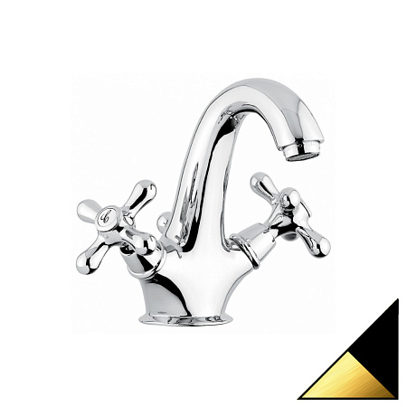 Смеситель Emmevi Deco Classic 12013NO для раковины, черный/золото