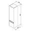Шкаф-пенал Ravak Clear SB 400 L  X000000762 подвесной, белый/вишня - фото 2