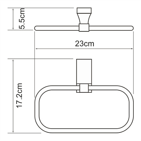 Полотенцедержатель WasserKRAFT Lopau K-6060 хром