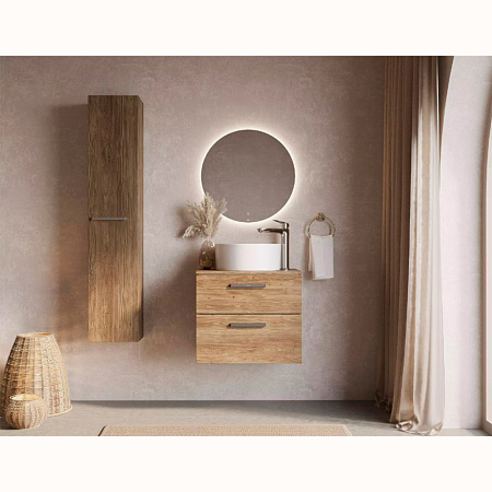 Тумба с раковиной Roca Victoria Mila A857468517 60 см, 2 ящика, орех