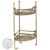 Полка-решетка ажурная Migliore Complementi 22936 угловая, двойная