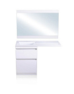 Мебель для ванной напольная El Fante Даллас 120 L 2 ящика, пленка, белый