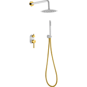 Душевой комплект Boheme Uno 464-WG для душа, белый/золото