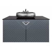 Тумба с раковиной Tessoro Gala TS-GA100-C-GR 100 с дверками, серый