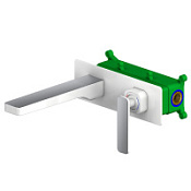 Смеситель Timo Torne 4371/00-16SM для раковины, хром/белый