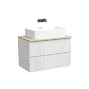 Тумба с раковиной и столешницей Sancos Snob T 80 SNT80W+TT80A1 Bianco/Kreman