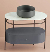 Консоль с раковиной ArtCeram Flair 4.0 ACA068 56 95х48 moka matt