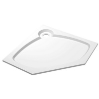 Поддон встраиваемый Cezares Tray TRAY-S-P-100-56-W пятиугольный, белый