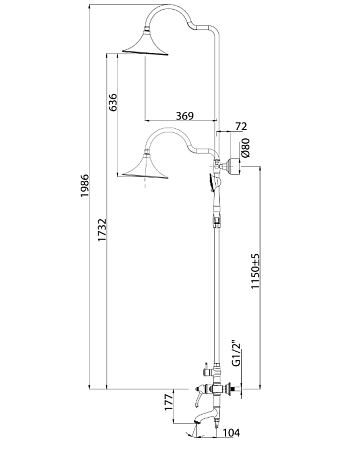 Душевая стойка Lemark Mista LM6462WG 