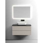 Мебель для ванной со столешницей Sancos Snob T 100 SNT100CE+TT100A1 Beige Soft/Black Sky